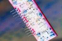 A negative image of a circuit board.